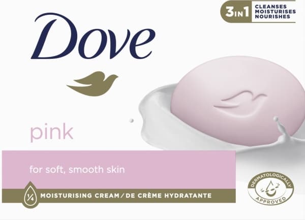 Unilever Dove Creamy Bar Soap 3in1 - Rosa 90g