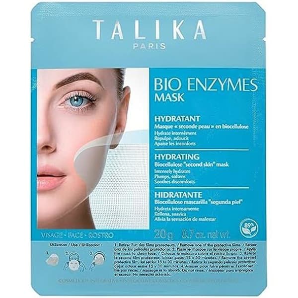 Fuktgivande mask - TALIKA - Bio Enzymes - Biocellulosa - Ljusar upp och ljusnar upp hyn