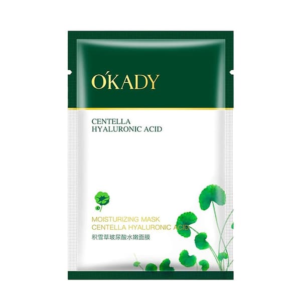 OKADY Regenerating and Firming Sheet Mask med Centella Asiatica och hyaluronsyra, 25 ml