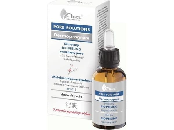 Ava Bio pore-strammende peeling - skånsom peeling med japansk rose og fytinsyre (5 %)