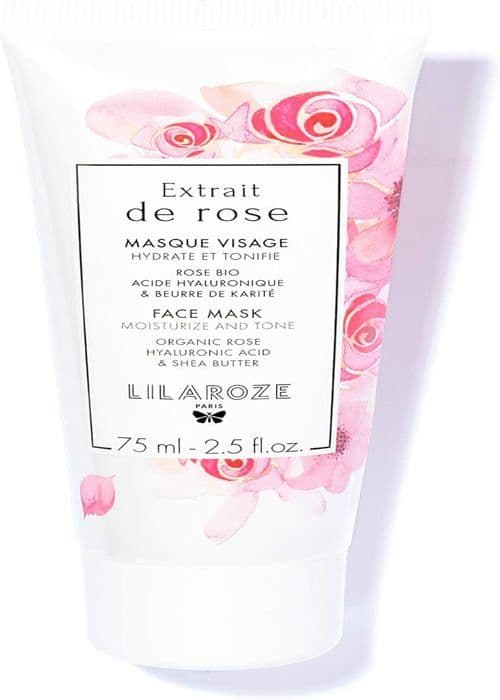 Lilaroze Paris Ansiktsmask Extrakt av Ros Hydrerar och Tonar 75ml