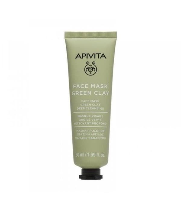 Apivita Ansiktsmask Grön Lera 50Ml