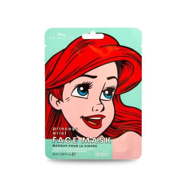 Ansiktsmask - Mad Beauty - Disney Princess Ariel - Doft Gurka - 25 ml