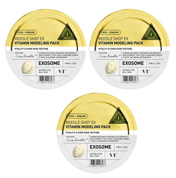 VT Cosmetics Reedle Shot EX Vitamin Modeling Pack, 3 x 25 g - Formande algmask med vitaminer, set om 3