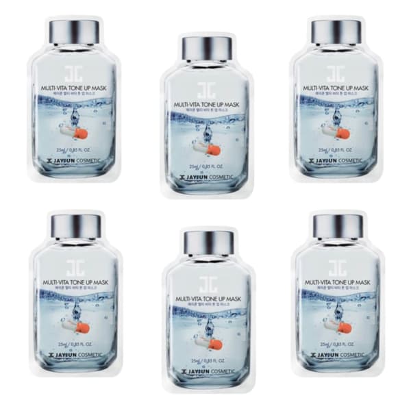 JAYJUN Multi-Vita Tone up Mask 6 x 25 ml - Kirkastava arkkinaamio, 6 kpl