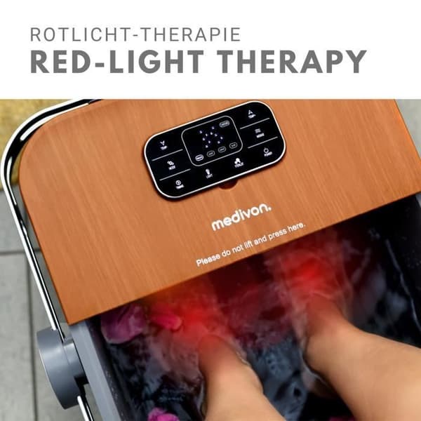 Medivon Aqua Pro fotmassageapparat med värme, bubbelmassage, infraröd [brun]