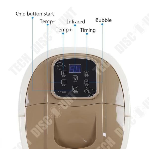 TD® Lyx fotbadsenhet Multifunktion Elektrisk massageapparat Anpassningsbar vård Varmvattenmassage Säkerhet Halkfri