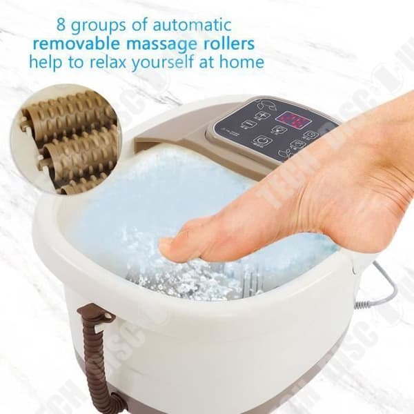TD® Lyx fotbadsenhet Multifunktion Elektrisk massageapparat Anpassningsbar vård Varmvattenmassage Säkerhet Halkfri