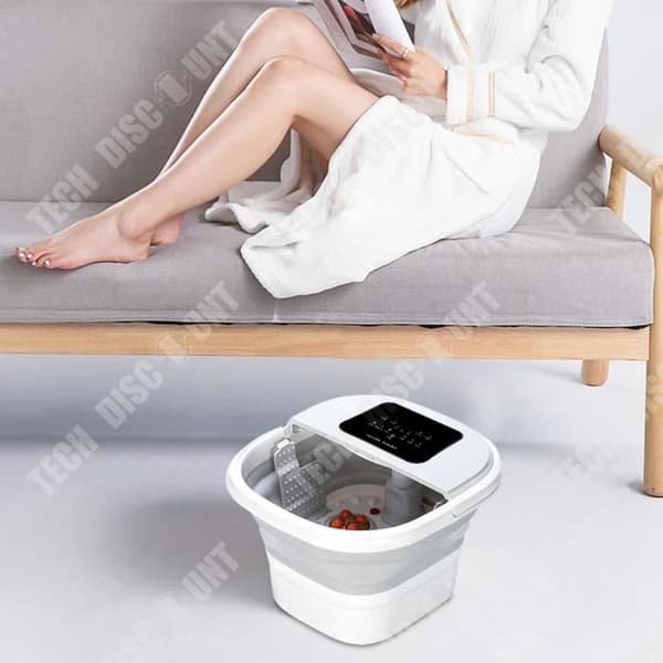 TD® fotmassagebassäng 31,5x37x40cm Fjärrkontroll Vikbar design Konstant temperaturuppvärmning Intelligent fjärrkontroll