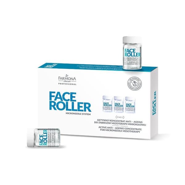 Farmona face roller aktivt anti-aging koncentrat för mikronål mesoterapi behandlingar 5 x 5 ml