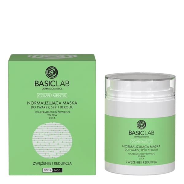 BASICLAB - Normalisoiva naamio kasvoille, kaulalle ja dekolteelle, 50 ml