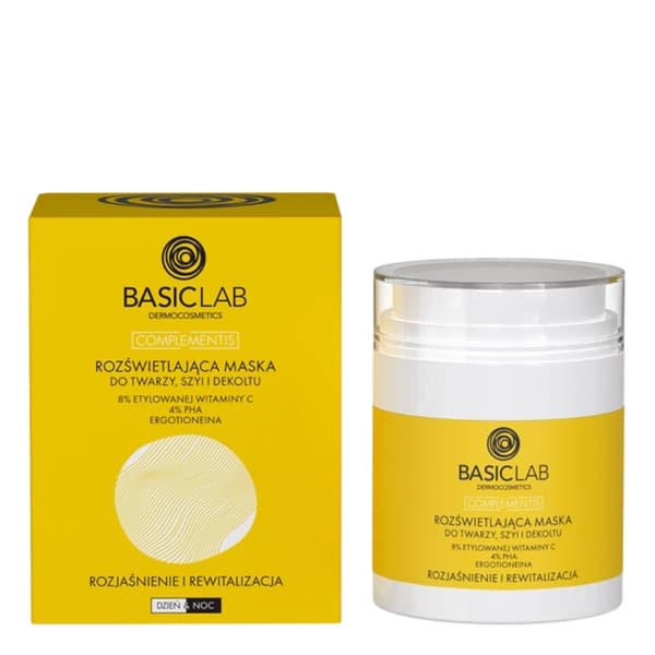 BASICLAB - Valaiseva naamio kasvoille, kaulalle ja dekolteelle, 50 ml