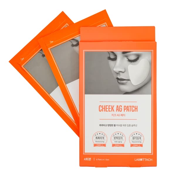 Wooshin Labottach Cheek AG Patch – Hydrogelmask med kollagen för vård av kindhuden, 4 par