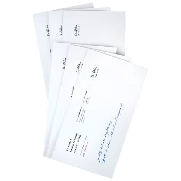 Dr.Althea Natural Brightening Velvet Mask, 27 g x 6 - ett set med ljusande sheetmasker