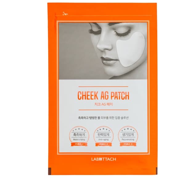 Wooshin Labottach Cheek AG Patch – Kollageenilla täytetty hydrogeelinaamio poskipäiden hoitoon, 2 kpl.