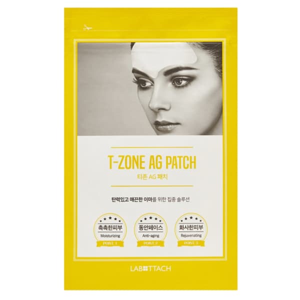 Wooshin Labottach T-zone AG – hydrogelmask med kollagen, pannvård, 2 st.