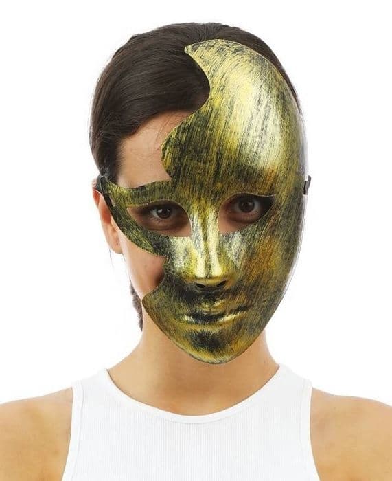 P'TIT Clown re23382 - Mask ansikt krossat Guld