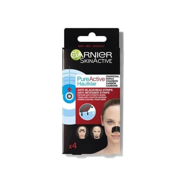 GARNIER PureActive Anti-Blackhead Patches - Charcoal 4 enheter