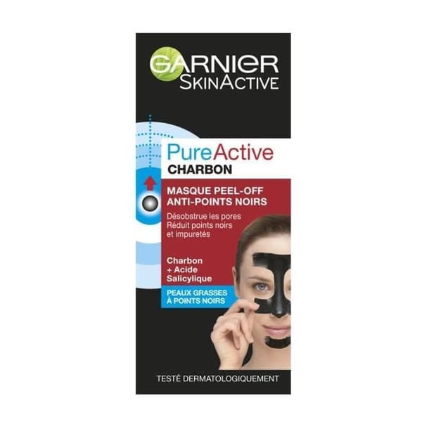 GARNIER Skinactive Pure Active Charcoal Anti-Blackhead Peel-Off Mask - 50 ml