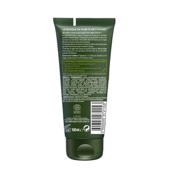 LA PROVENCALE Organic Cleansing Purity Mask - 100 ml