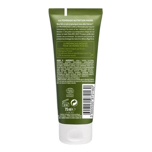 La Provençale Organic Hand Nutrition Ointment 75ml