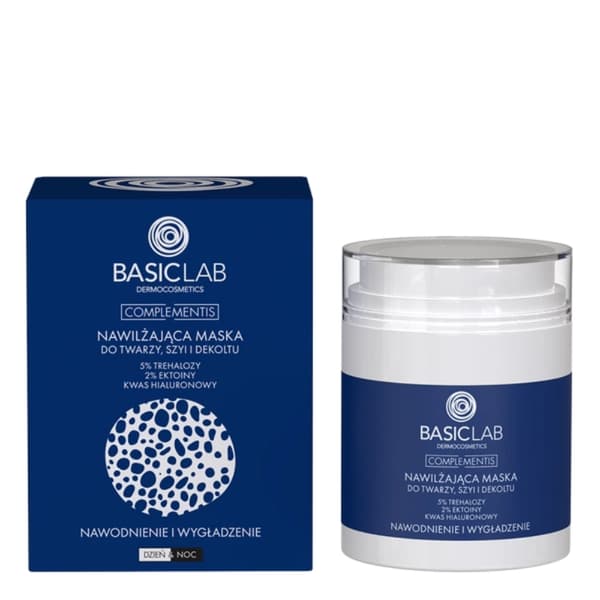 BASICLAB - Fuktmask för ansikte, hals och dekolletage, 50 ml