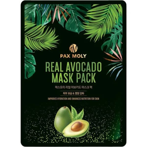 PAX MOLY Återfuktande och närande sheetmask med avokadoextrakt, 25 ml