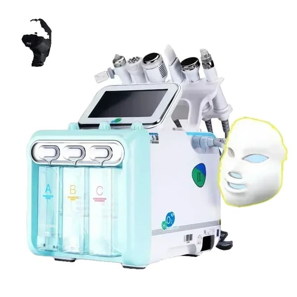 7-i-1 Hydro Dermabrasion Ansiktsmaskin, Hudföryngring, Fuktbehandling,EU-KOPPLING