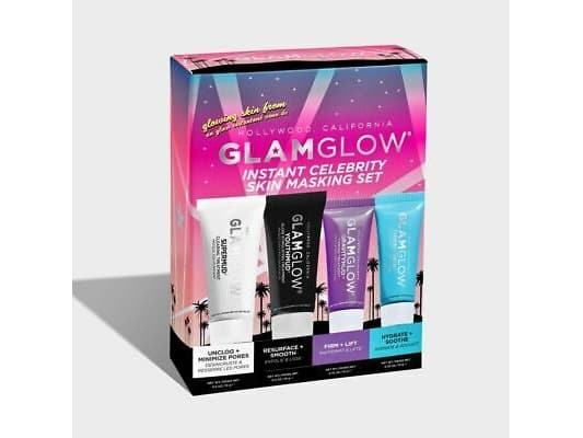 Instant Celebrity Set GlamGlow: Supermud, AHA, For Regulation Of Excessive Sebum, Mud Mask, For Face, 15 g + Youthmud, Exfoliating, Clay Mask, 15 g +