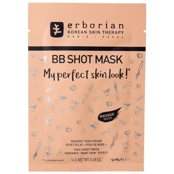 Tygmask - ERBORIAN - BB Shot Mask - Lystergivande effekt - 14g - Alla hudtyper