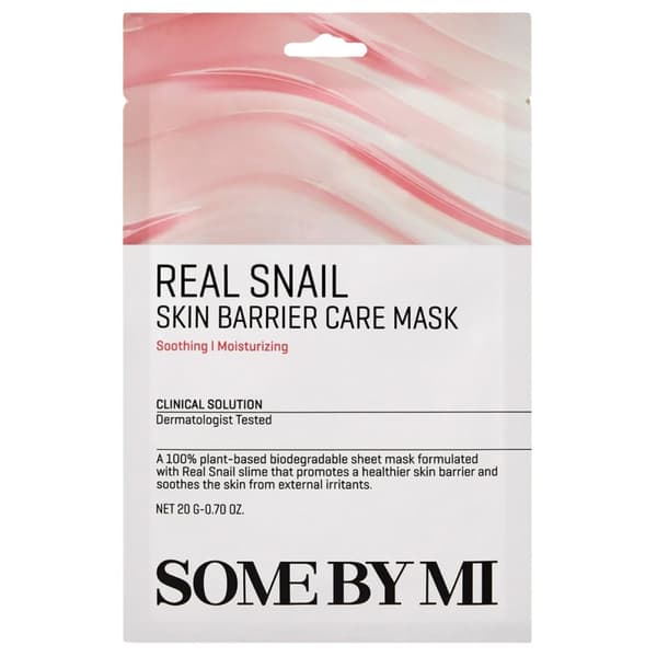 SOME BY MI Real Snail Skin Barrier Care Mask, 20g - kasvonaamio etanan limalla