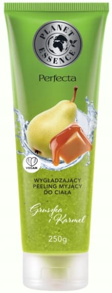 PERFECTA Planet Essence utjämnande kroppsskrubb PÄRONKARAMELL 250 ml