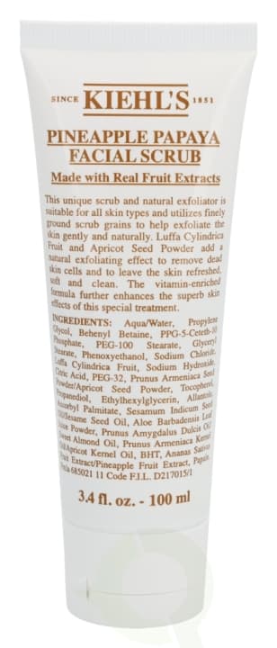 Kiehls Kiehl's Pineapple Papaya Facial Scrub 100 ml All Skin Types