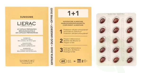 Lierac Paris Lierac Sunissime The Preparing Capsules Duo Set 60 stk 2x30 kapsler