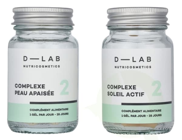 D-Lab Nutricosmetics D-Lab Total Brightness Duo-kapselsett 2 stk Absolu De Sod 28 kapsler/Complexe Soleil Actif 28 kapsler