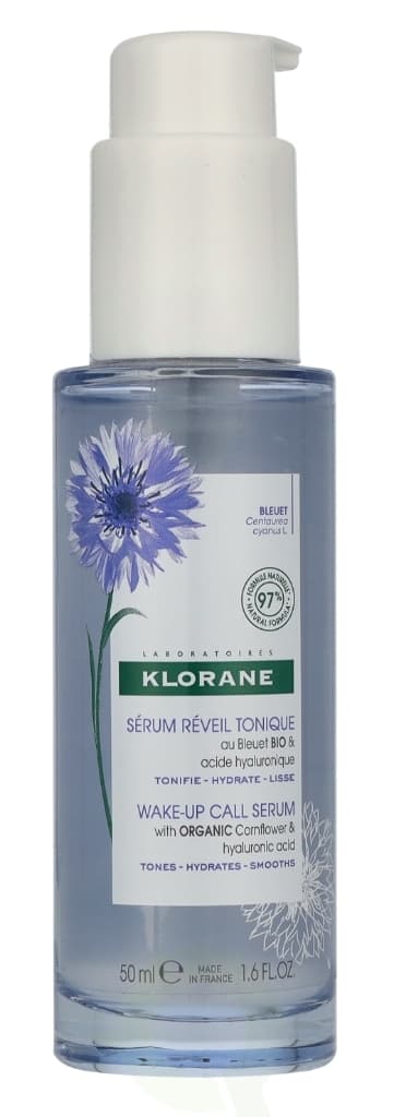 Klorane Wake-Up Call Serum - Kornblomst &amp; Hyaluronsyre 50 ml