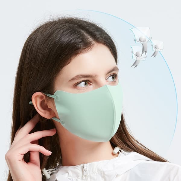 Tvättbar mask Munskydd Skyddsmask Grön