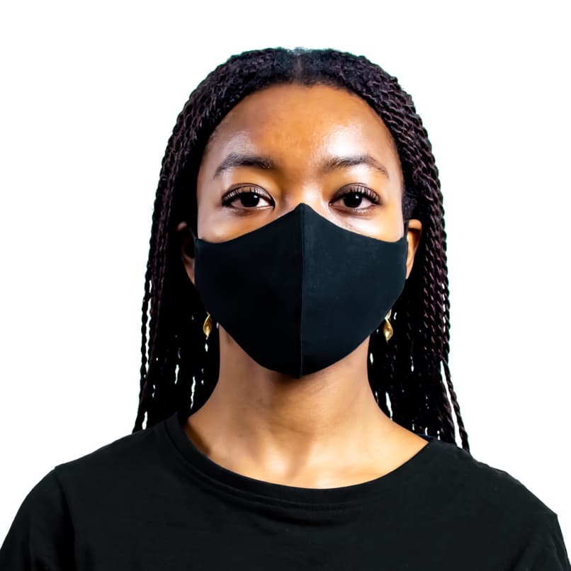 Organic Cotton Face Mask (Medium, Black)