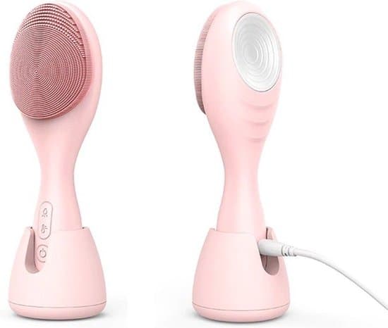 Elektrisk ansiktsvårdsborste - hudvård - massageväxt - rosa