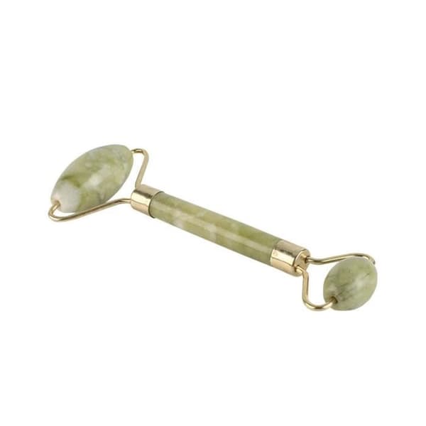 Guld Jade Roller Massageapparat Ansiktsskönhet
