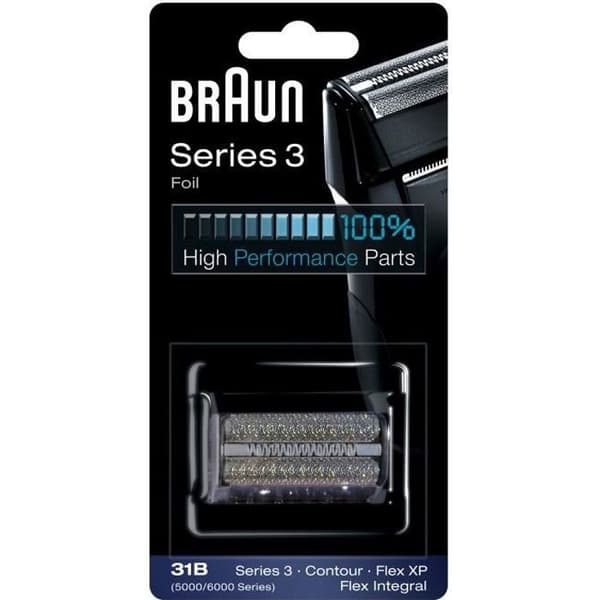 Reservdelssats för Braun Series 3 elektrisk rakapparat, 31B, svart