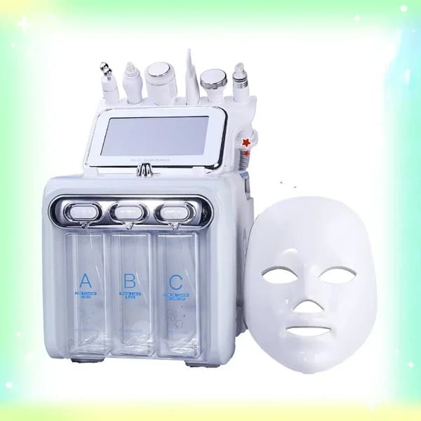 7 i 1 Hydrogen Oxygen Jet Beauty Machine, Dyb Rensning, Hudstramning,EU stik