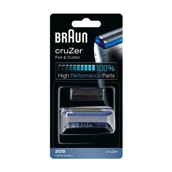 Ersättningshuvud och blad till Braun cruZer 20S elektrisk rakapparat - Silver