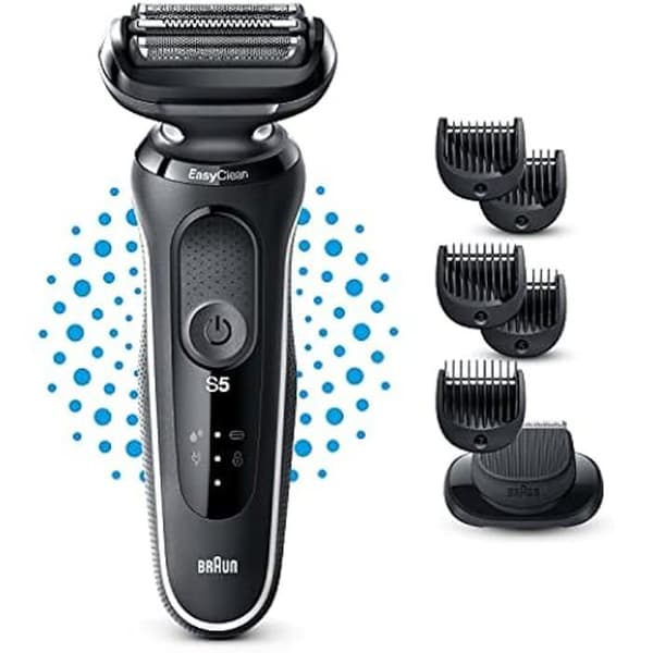 Elektrisk rakapparat - BRAUN - Series 5 51-W1500s - 3 flexibla blad - AutoSense Technology - Vattentät vått och torrt