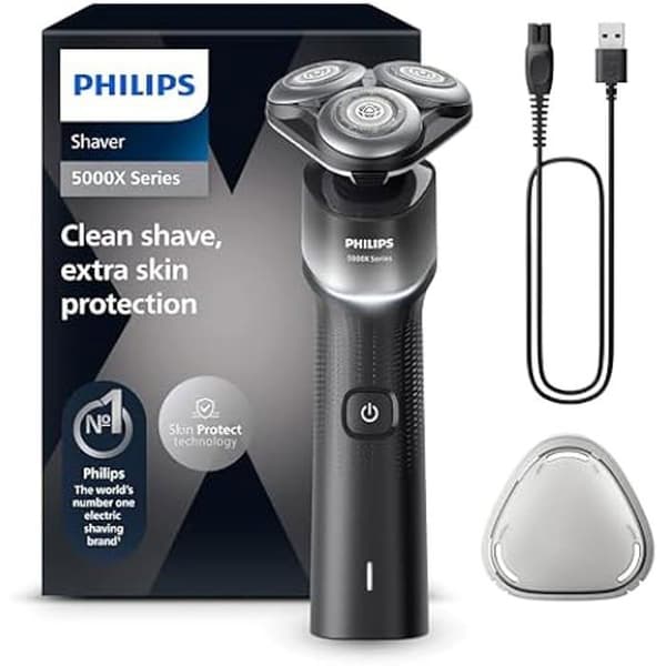 Elektrisk rakapparat - PHILIPS - 5000X-serien - 100 % vattentät - SkinProtect-teknik - 360° flexibelt huvud