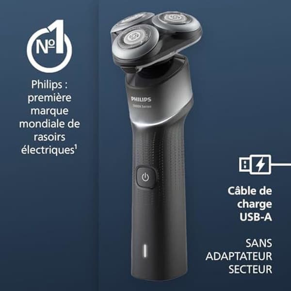 Elektrisk rakapparat - PHILIPS - 5000X-serien - 100 % vattentät - SkinProtect-teknik - 360° flexibelt huvud