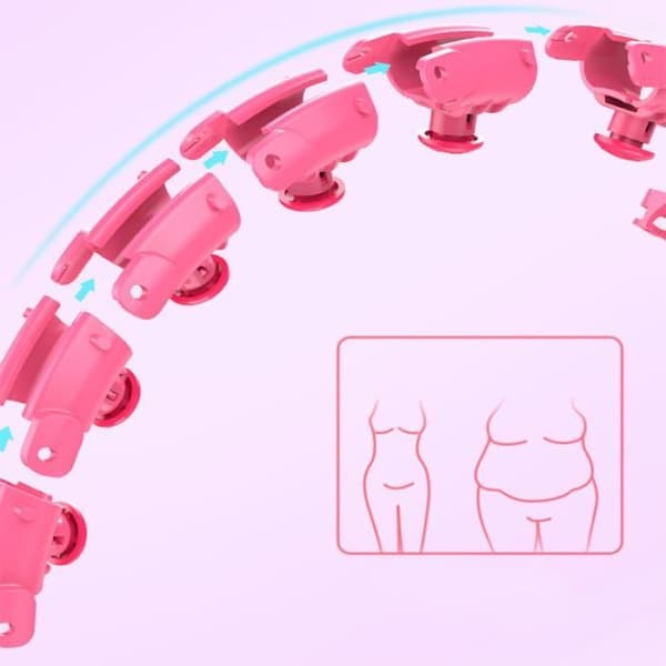 TD® Smart båge, avtagbar, bantning, mage, viktminskningsartefakt, tunn midja, vacker midja - rosa