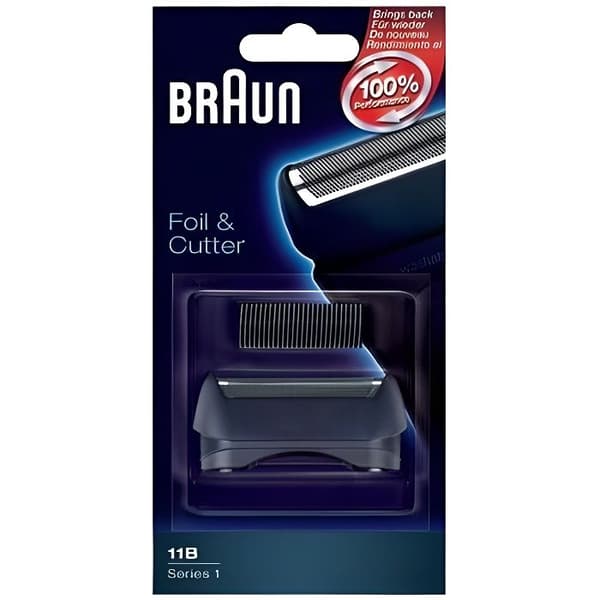 BRAUN Combi Pack 11B rakhyvel för Folie &amp; Cutter - Serie 1 - Blå