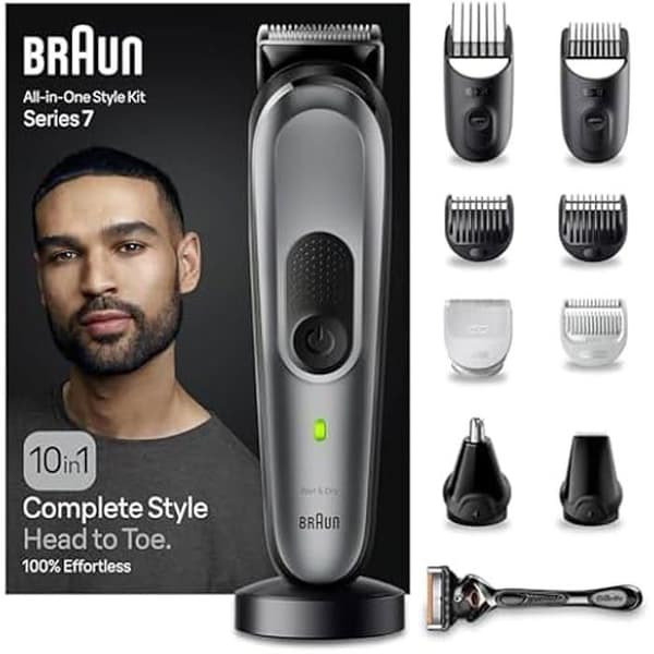 Tondeuse 10 i 1 - BRAUN - MGK7420 - Multifunktionell - Skägg/Hårvård - Inkluderade Tillbehör