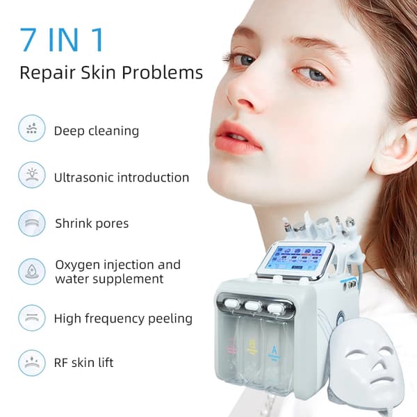 Vatten Syre Liten Bubbelmaskin, Professionell Hydra Dermabrasion, Akrylmaterial, Multifunktionell Hudbehandling